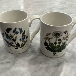 Set of two Portmeirion Botanic Garden coffee mugs